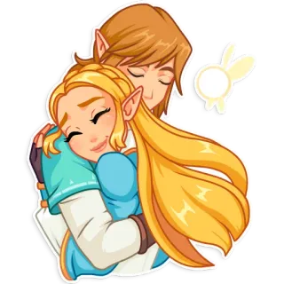 🤗 Link The Legend of Zelda Линк, Зельда, Нави, Нинтендо, Видеоигра, Дружба, Любовь, милый telegram sticker