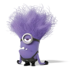 😒 Evil Minion Despicable Me 2 Minion, Viola, Cattivo, Mostro, Cattivissimo me telegram sticker