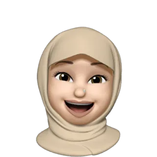 😃 phụ nữ, hijab, người Hồi giáo, emoji, avatar, khăn trùm đầu whatsapp sticker
