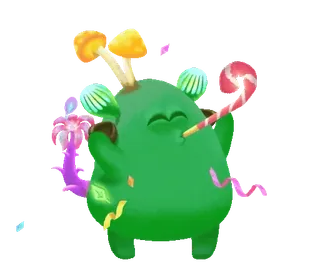 🥳 Mostro, Carino, Festa, Party, Colorato telegram sticker