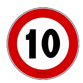 1️⃣ 10 ograniczenie prędkości, znak drogowy, ruch drogowy, numer telegram sticker