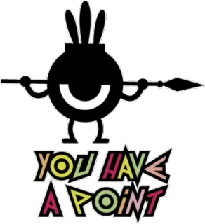 💪 YOU HAVE A POINT point, spear, cartoon, joke, humor telegram sticker