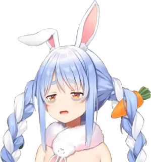 👯 Usada Pekora vtuber, อนิเมะ, กระต่าย, บันนี่, เปโกะระ, usada telegram sticker