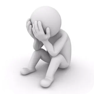 😩 traurig, Stress, weinen, Figur, Depression telegram sticker