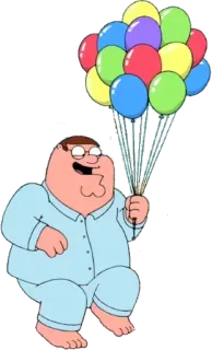 😀 Peter Griffin Family Guy 彼得·格里芬, 恶搞之家, 气球, 卡通, 搞笑, 喜剧 telegram sticker