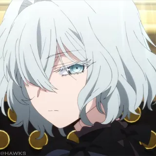 ❄️ Anime, Personaggio, Illustrazione, Capelli Bianchi, Ragazza Anime telegram sticker