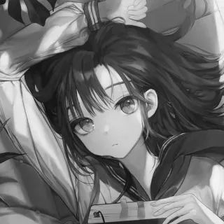🥺 Anime, Mädchen, Manga, Schuluniform, Schüler, Buch telegram sticker