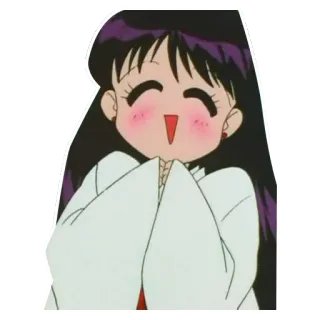 😊 Rei Hino Sailor Moon anime, girl, sailor moon, rei hino telegram sticker