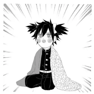 🌊 Giichi Tomioka Demon Slayer Аниме, Манга, Чиби, Клинок, рассекающий демонов telegram sticker