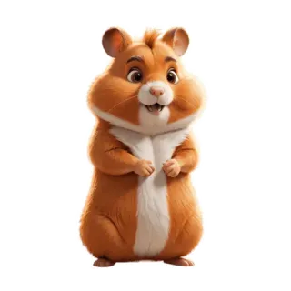 🐹 hamster, cartoon, animal, cute, rodent, furry telegram sticker