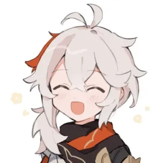 😄 Kaedehara Kazuha Genshin Impact 动漫, 原神, 枫原万叶, 角色, 游戏, 可爱 telegram sticker