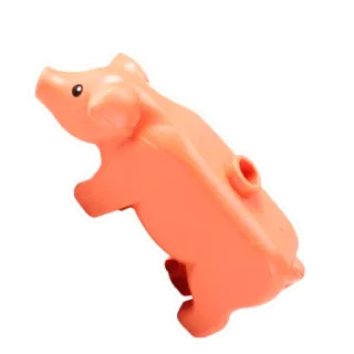 🐷 돼지, 장난감, 동물, 분홍색, 플라스틱 telegram sticker