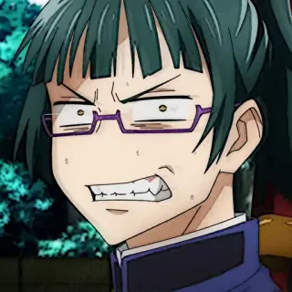 💫 Maki Zenin Jujutsu Kaisen anime, manga, jujutsu kaisen, maki zenin, character, glasses telegram sticker
