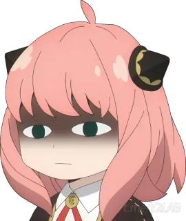 😐 Anya Forger Spy x Family Anime, Spy x Family, Anya Forger, Dessin animé, Mignon, Enfant, Drôle telegram sticker