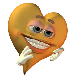 🧡 하트, 만화, 애니메이션, 사랑, 이모티콘 telegram sticker