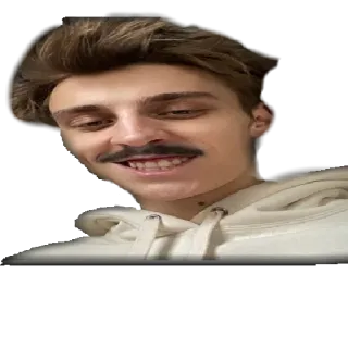 🧔 personne, homme, visage, portrait, sourire, moustache whatsapp sticker