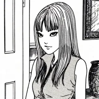 😒 Manga, Dziewczyna, Kobieta, Portret, Ilustracja, Anime, Rysunek telegram sticker