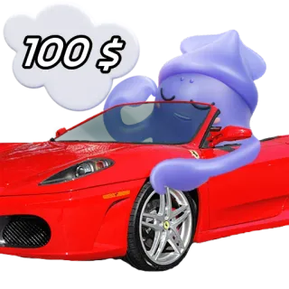 🚗 100 $ dinheiro, sono, carro, sonho, luxo, riqueza, ferrari whatsapp sticker