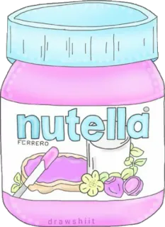 🍫 nutella nutella, comida, creme para barrar, sobremesa, doce whatsapp sticker