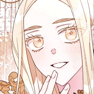 🫖 portret, kobieta, blondynka, anime, ilustracja, kreskówka telegram sticker