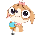 💸 Hund, Welpe, Cartoon, Tier, Süß, Haustier whatsapp sticker