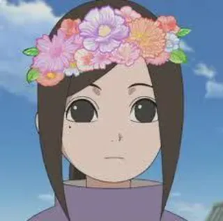 👑 аниме, девушка, цветы, портрет telegram sticker