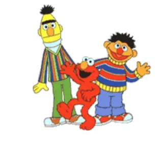 👻 Elmo Sesame Street Elmo, Bert, Ernie, Sesame Street, kids, cartoon, characters whatsapp sticker