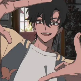 🖇 Anime, Personaje, Hombre, Sonrisa telegram sticker