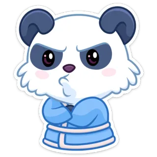 😡 Panda, Słodki, Zwierzę, Naklejka telegram sticker