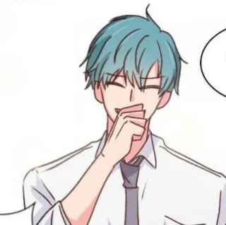 💌 Anime, Manga, Kreskówka, Portret, Chłopak, Uśmiech, Szczęśliwy telegram sticker