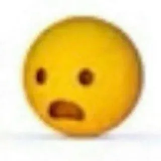 😦 emoji, shocked, surprised, face, yellow, expression, emotion whatsapp sticker
