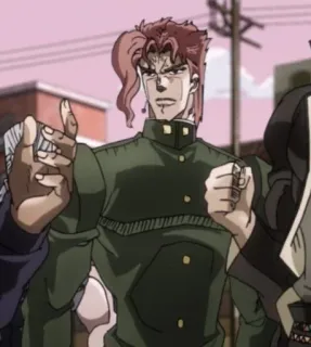 🌟 Noriaki Kakyoin JoJo's Bizarre Adventure Anime, Noriaki Kakyoin, JoJo's Bizarre Adventure, Personnage, pleurer telegram sticker