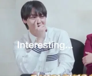 👽 Interesting... interessante, uomo, kpop, espressione, pensieroso, meditabondo telegram sticker