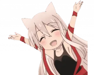 😊 Anime, Kawaii, Lindo, Chica, Dibujo animado telegram sticker