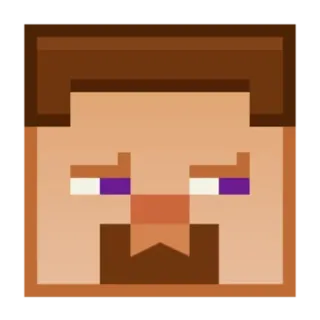 😒 Steve Minecraft Steve, Minecraft, video game, blocky, character telegram sticker