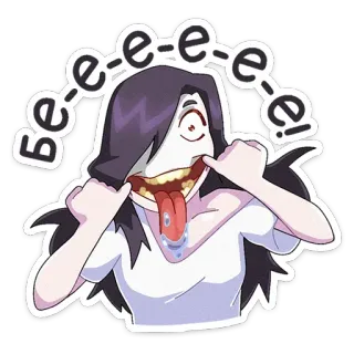 🤮 be-e-e-e! Cartoon, Figur, Monster, Lustig, Zunge, Augen, Gruselig, Unheimlich whatsapp sticker