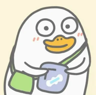 🐣 เป็ดการ์ตูน, สัตว์น่ารัก, คาวาอิ, นกอนิเมะ, สติกเกอร์อาร์ต telegram sticker