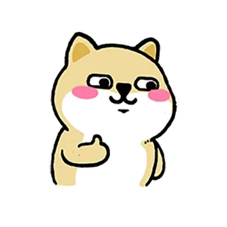 👍 卡通, 狗, 动物, 表情符号, 冒犯手势 whatsapp sticker