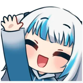 ✋ Gawr Gura vtuber, anime, tubarão, hololive, gawr gura, fofo telegram sticker
