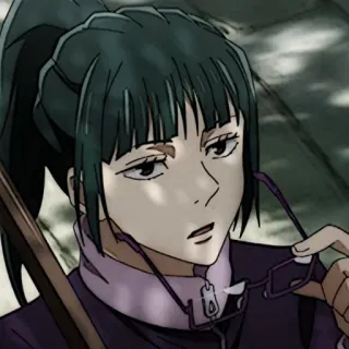 🎧 Maki Zenin Jujutsu Kaisen Anime, Manga, Maki Zenin, Jujutsu Kaisen, Personaje telegram sticker