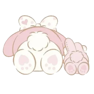 🌸 토끼, 동물, 분홍색, 귀여운, 모욕적인 몸짓 whatsapp sticker