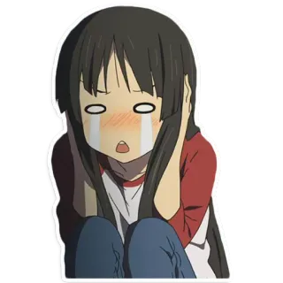 😭 Anime, Ragazza, piangere, triste, emotivo, carino, Manga telegram sticker