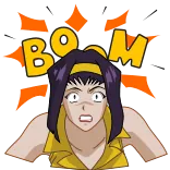 😬 BOOM explosion, anime, shocked telegram sticker