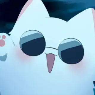 💮 cat, cartoon, animal, cute, sticker telegram sticker