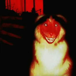 😄 arrepiante, assustador, cachorro, terror, demônio telegram sticker