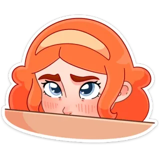 🥺 여자, 수줍음, 숨기, 귀여운, 만화, 소녀, 당황 telegram sticker