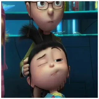 😜 Agnes Despicable Me kartun, animasi, karakter, Agnes, Despicable Me, gadis telegram sticker