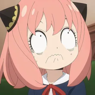🥜 Anya Forger Spy × Family anime, cartoon, spy family, anya, anya forger, funny, shocked, reaction whatsapp sticker