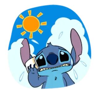 😥 Stitch мультфильм, грустный, Стич, Дисней, анимация, персонаж whatsapp sticker