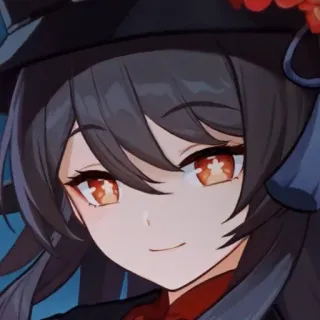 🙂 Hu Tao Genshin Impact Hu Tao, Genshin Impact, anime, video game, character, cute, hat telegram sticker